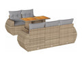 Beige Woven Resin Wicker Outdoor Furniture Set - dlz1766583285407