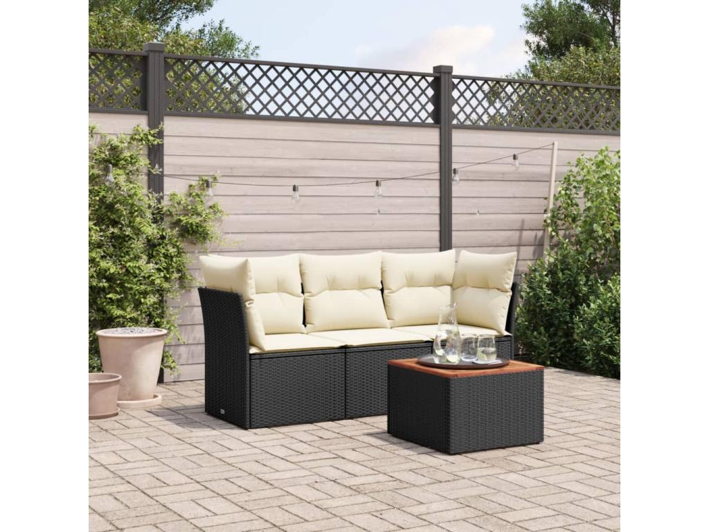 Black Woven Resin Wicker Outdoor Furniture Set - dlz1766583164545