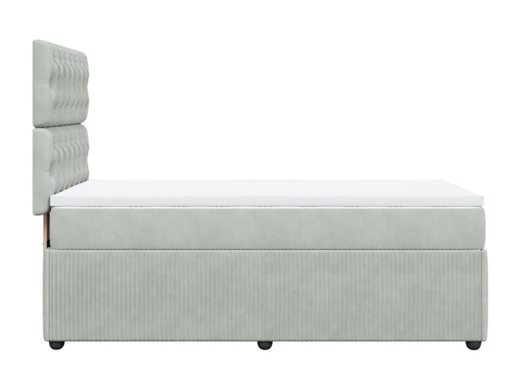 Gray Velvet Mattress, 80 x 200 cm - dlz1766583497097
