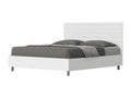 White Leather Bed, 160 x 190 cm