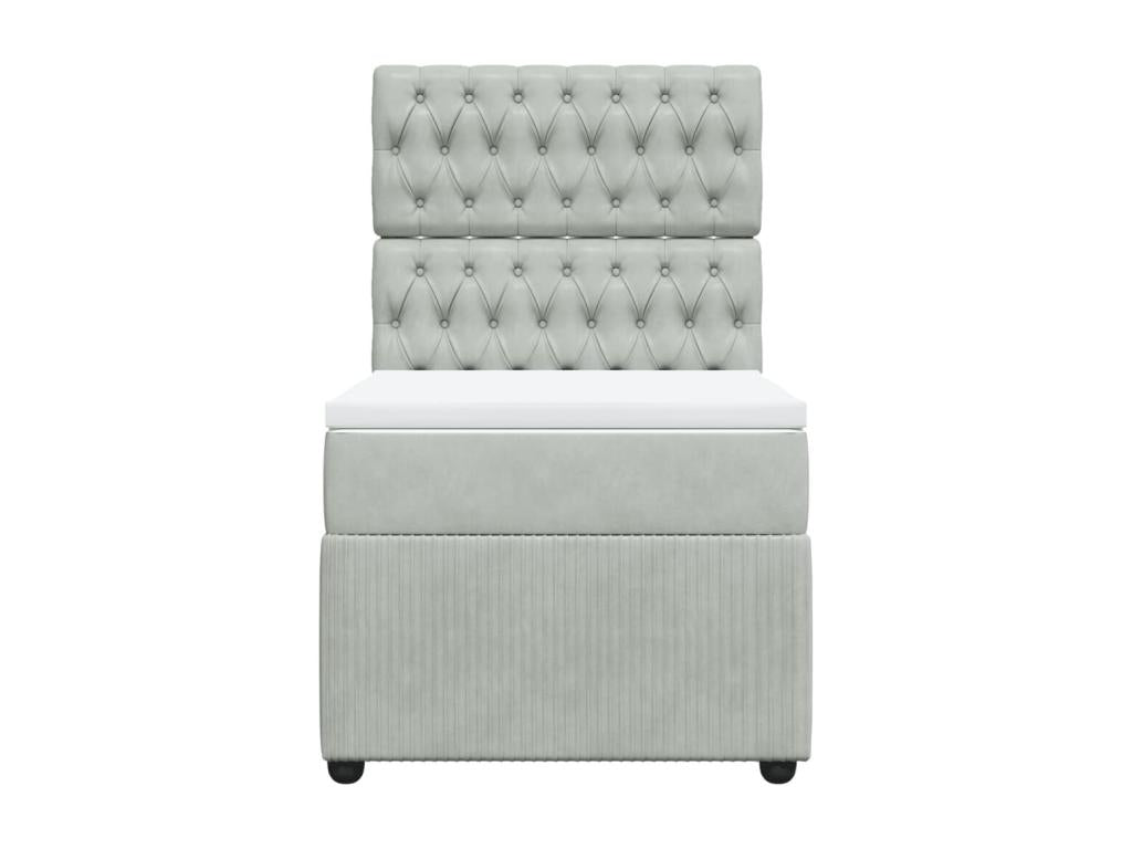 Gray Velvet Mattress, 80 x 200 cm - dlz1766583497097