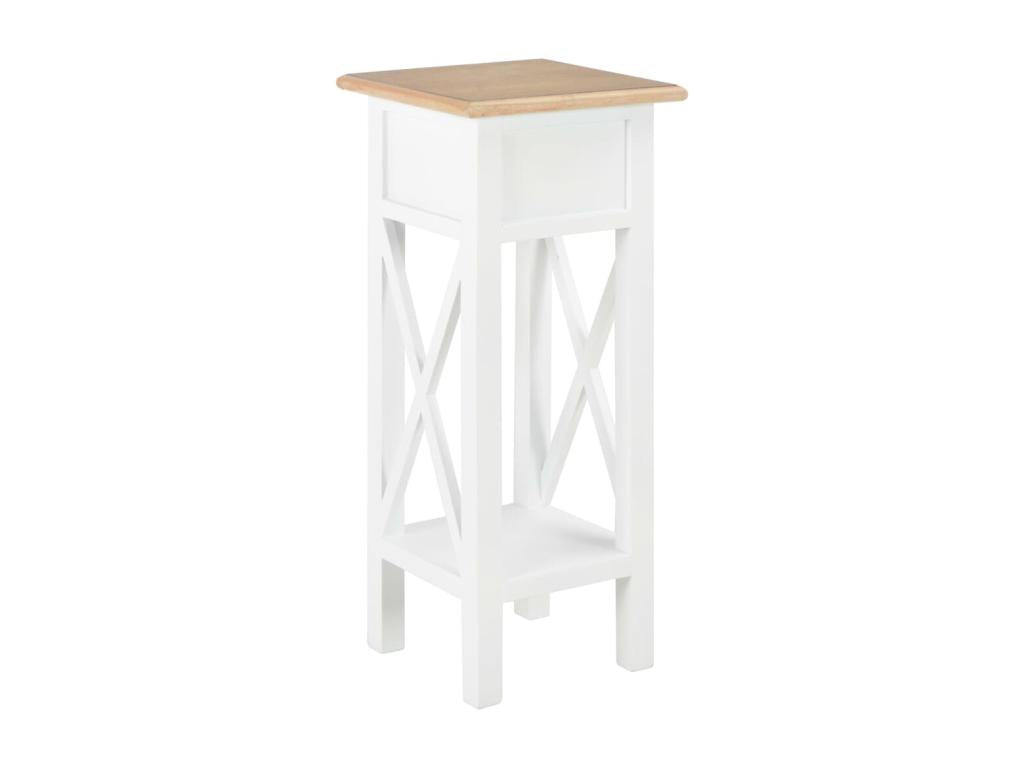 White Side Table, 27 x 27 x 65.5 cm