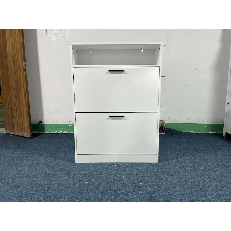 Shoe Storage Cabinet with 2 Flip Drawers