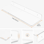 Acrylic Floating Shelves for Wall, Clear Acrylic Shelves for Bathroom, Living Room, Bedroom, Kitchen Wall Display Shelf Clear