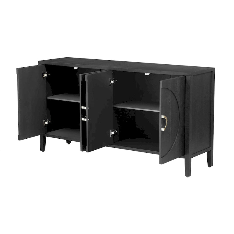 Sophisticated Fir Veneer Cabinet with Textured Finish