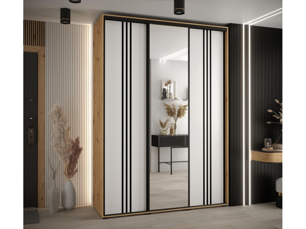 Black Wardrobe, 180 x 60 x 235.2 cm