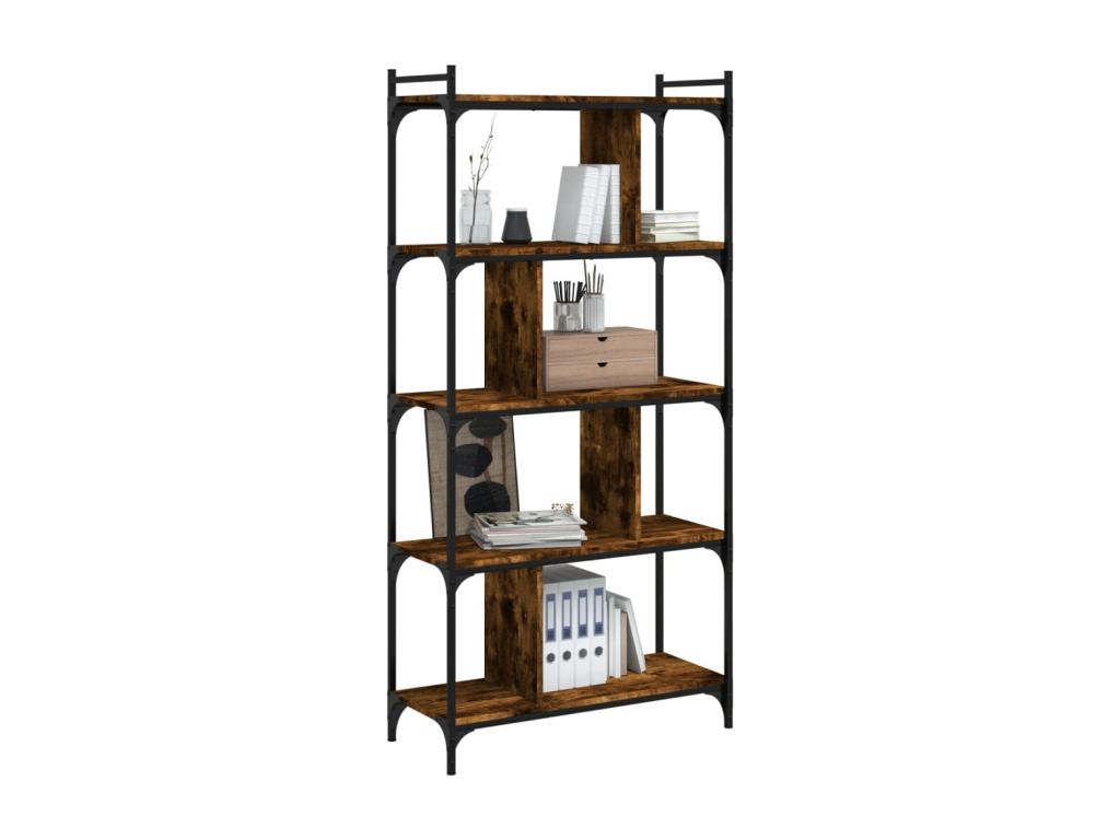Brown Engineered Wood Bookcase, 76 x 32 x 158 cm
