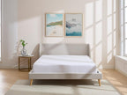 Beige Fabric Bed, 180 x 200 cm