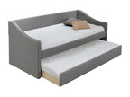 Gray Fabric Bed, 90 x 190 cm