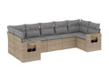 Beige Woven Resin Wicker Outdoor Furniture Set - dlz1766583319391