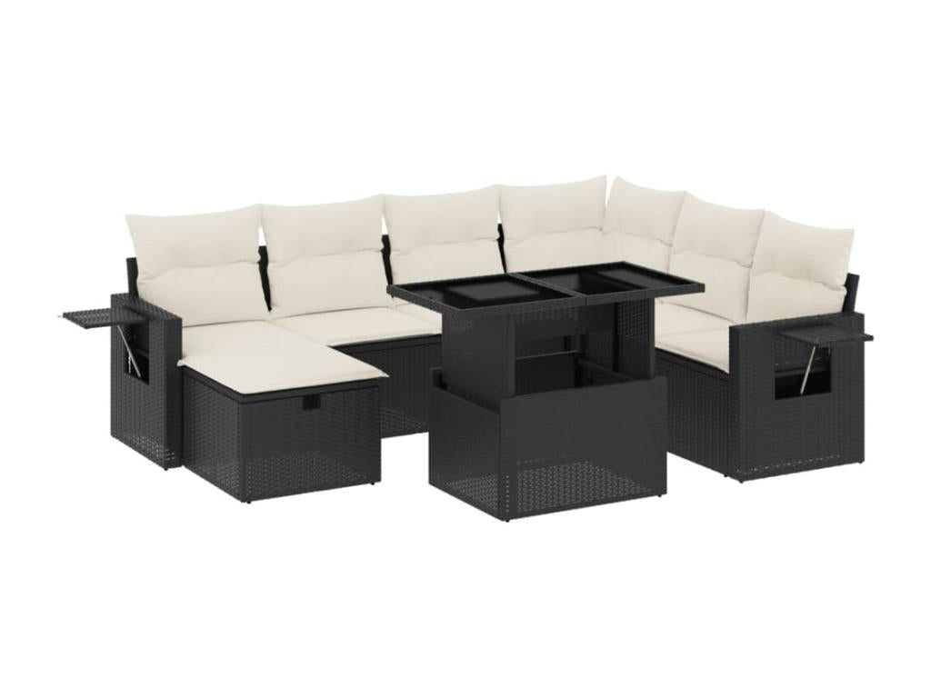 Black Woven Resin Wicker Outdoor Furniture Set - dlz1766583050940