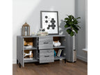Gray Engineered Wood Sideboard, 100 x 36 x 60 cm