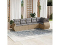Beige Woven Resin Wicker Outdoor Furniture Set - dlz1766584085012