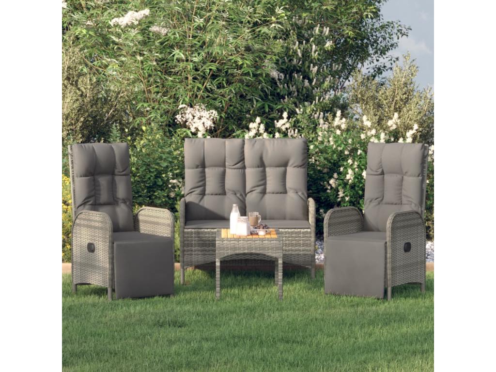 Gray Woven Resin Wicker Home Furniture