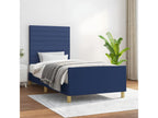 Blue Fabric Bed Frame, 90 x 190 cm