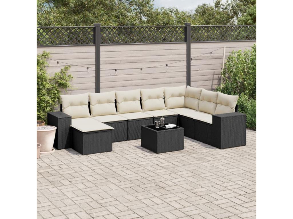 Black Woven Resin Wicker Outdoor Furniture Set - dlz1766583437710