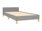 Gray Fabric Bed Frame, 100 x 200 cm
