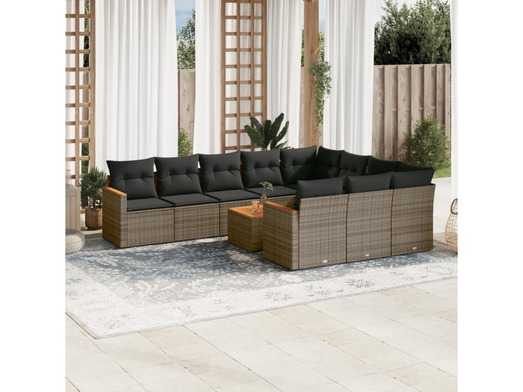 Gray Woven Resin Wicker Outdoor Furniture Set - dlz1766583594578