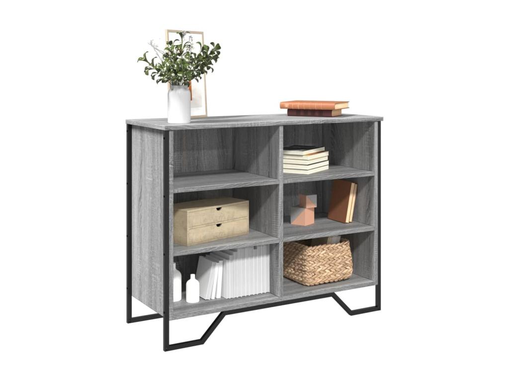 Gray Engineered Wood Sideboard, 91 x 35.5 x 74.5 cm