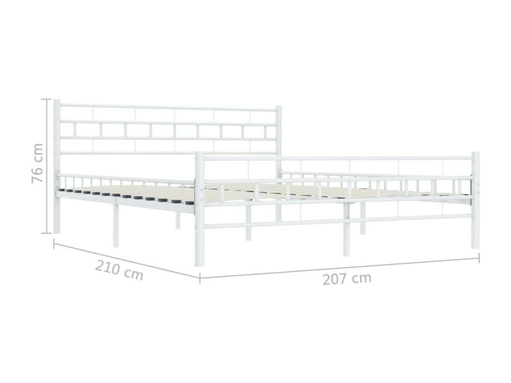 White Metal Bed, 200 x 200 cm