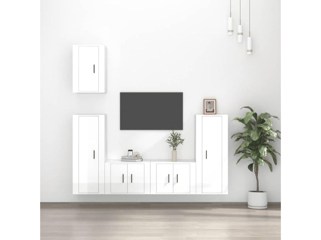 White Engineered Wood Home Furniture