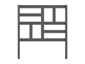 Gray Solid Wood Bed, 81 x 4 x 104 cm