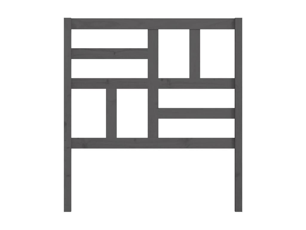 Gray Solid Wood Bed, 81 x 4 x 104 cm