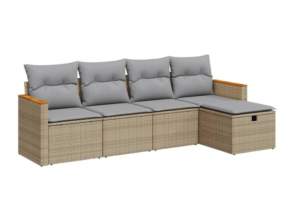 Beige Woven Resin Wicker Outdoor Furniture Set - dlz1766584024921