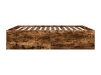 Brown Engineered Wood Bed Frame, 180 x 200 cm