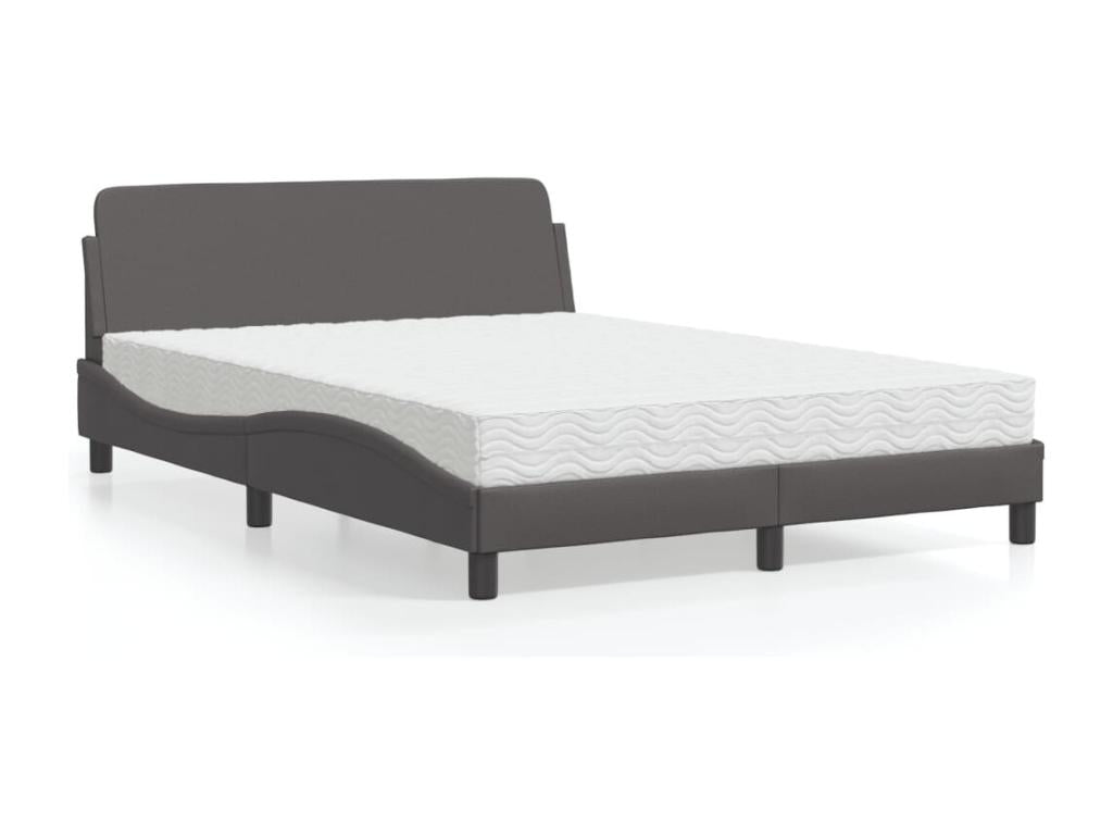 Gray Faux Leather Mattress, 140 x 200 cm