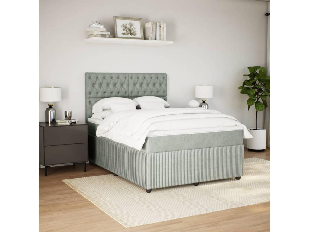 Gray Velvet Mattress, 140 x 190 cm - dlz1766583356508