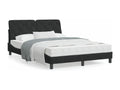 Black Velvet Bed Frame, 140 x 200 cm