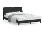 Black Velvet Bed Frame, 140 x 200 cm