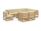 Brown Pine Wood Outdoor Furniture Set - dlz1766583339125