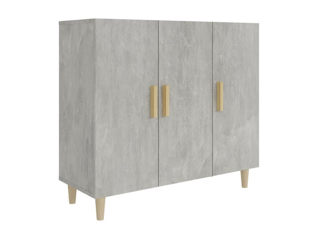 Gray Engineered Wood Sideboard, 90 x 34 x 80 cm
