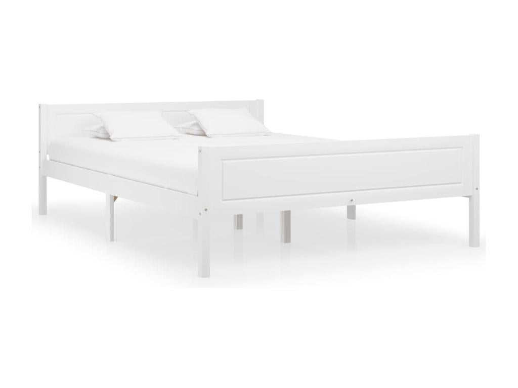 White Pine Wood Bed Frame, 140 x 200 cm