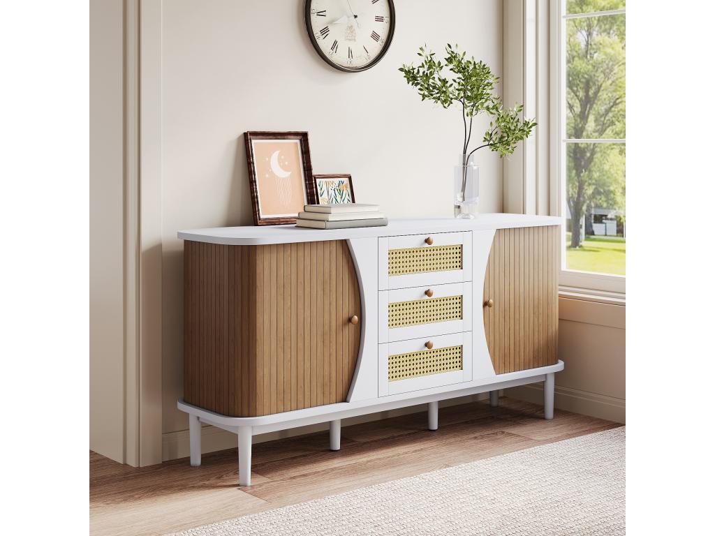 White Sideboard, 140.5 x 40 x 76 cm
