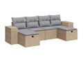 Beige Woven Resin Wicker Outdoor Furniture Set - dlz1766583683037