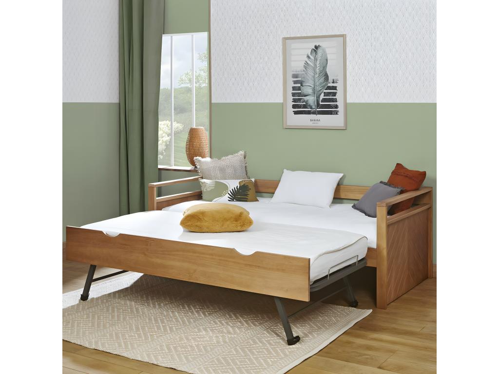 Natural Solid Wood Mattress, 90 x 190 cm