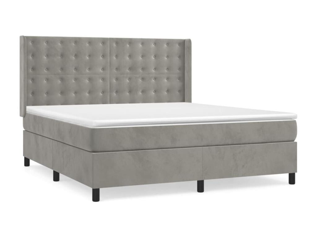 Gray Velvet Mattress, 180 x 200 cm