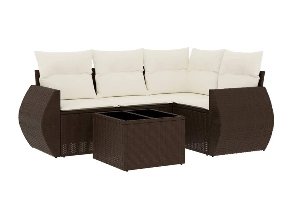 Brown Woven Resin Wicker Outdoor Furniture Set - dlz1766583569515