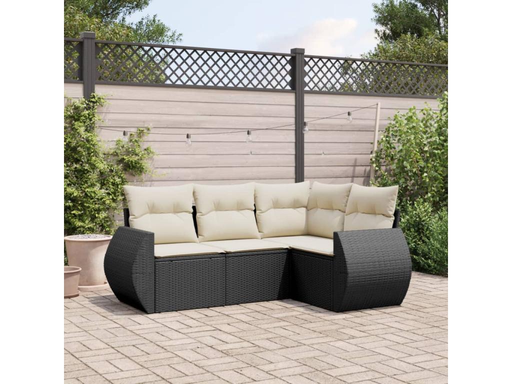 Black Woven Resin Wicker Outdoor Furniture Set - dlz1766583370905