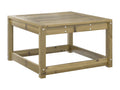 Brown Pine Wood Outdoor Furniture Set