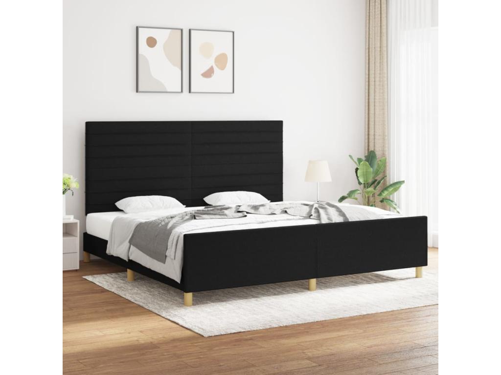 Black Fabric Mattress, 200 x 200 cm