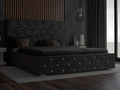 Black Velvet Bed, 180 x 200 cm