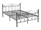 Black Metal Bed Frame, 140 x 200 cm