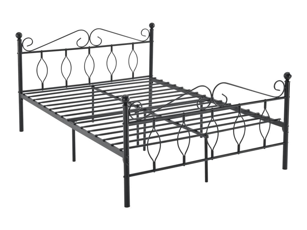 Black Metal Bed Frame, 140 x 200 cm