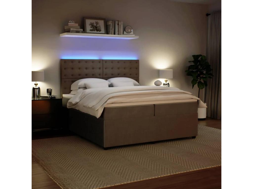 Gray Velvet Mattress, 200 x 200 cm