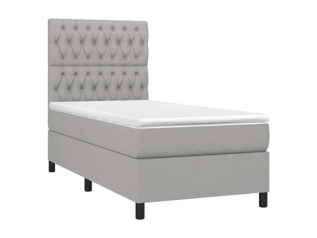 Gray Fabric Mattress, 90 x 200 cm