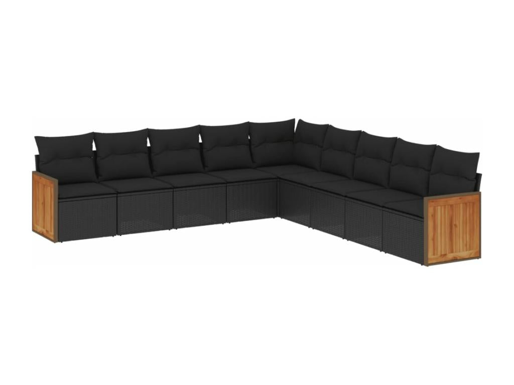 Black Woven Resin Wicker Outdoor Furniture Set - dlz1766583592489